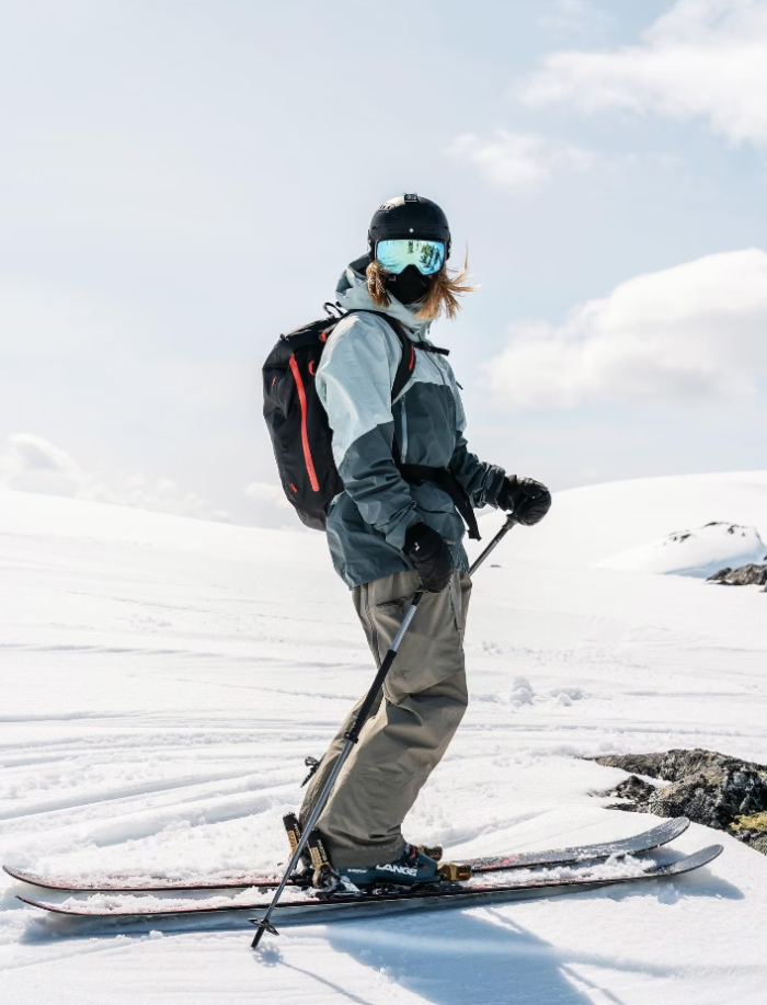 Doing skiing and testing Arcteryx Rush Jacket